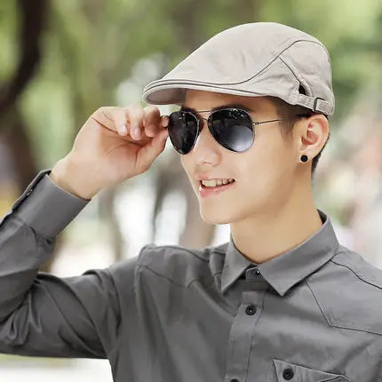 Baumwoll Newsboy Mütze Übergröße Unisex Ivy Cap (55–63 cm)