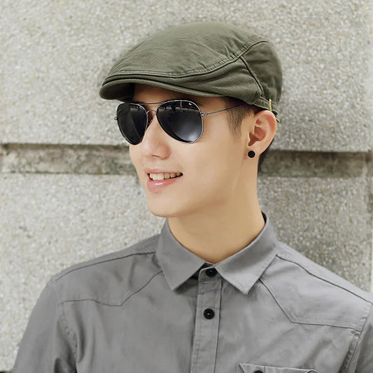 Baumwoll Newsboy Mütze Übergröße Unisex Ivy Cap (55–63 cm)
