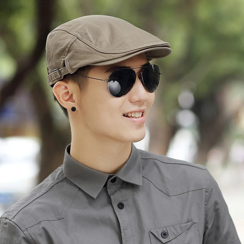 Baumwoll Newsboy Mütze Übergröße Unisex Ivy Cap (55–63 cm)