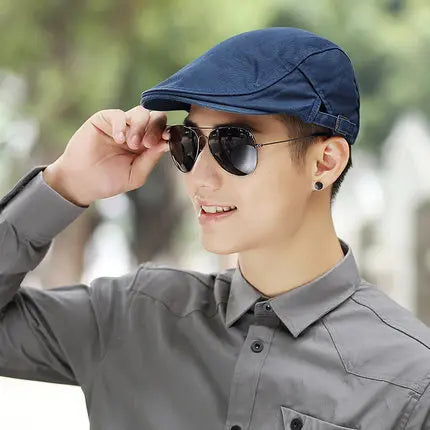 Baumwoll Newsboy Mütze Übergröße Unisex Ivy Cap (55–63 cm)