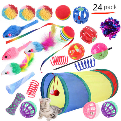 Cat Toys Mouse Shape Balls Foldable Cat Kitten Play Tunnel Chat Funny Cat Tent Mouse Supplies Simulation Fish Cat Accessories