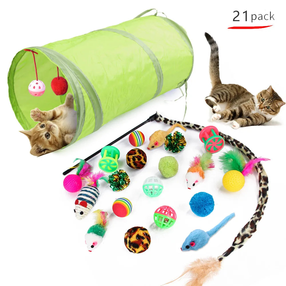 Cat Toys Mouse Shape Balls Foldable Cat Kitten Play Tunnel Chat Funny Cat Tent Mouse Supplies Simulation Fish Cat Accessories
