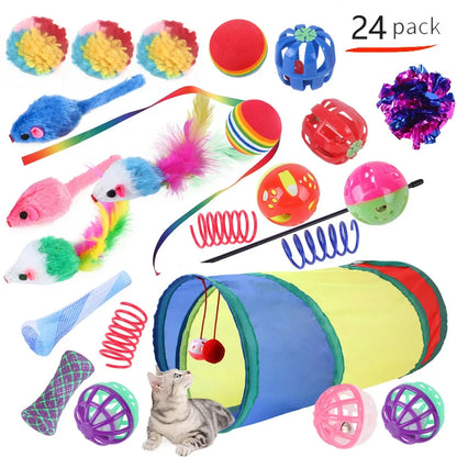 Cat Toys Mouse Shape Balls Foldable Cat Kitten Play Tunnel Chat Funny Cat Tent Mouse Supplies Simulation Fish Cat Accessories