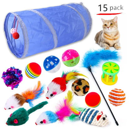 Cat Toys Mouse Shape Balls Foldable Cat Kitten Play Tunnel Chat Funny Cat Tent Mouse Supplies Simulation Fish Cat Accessories