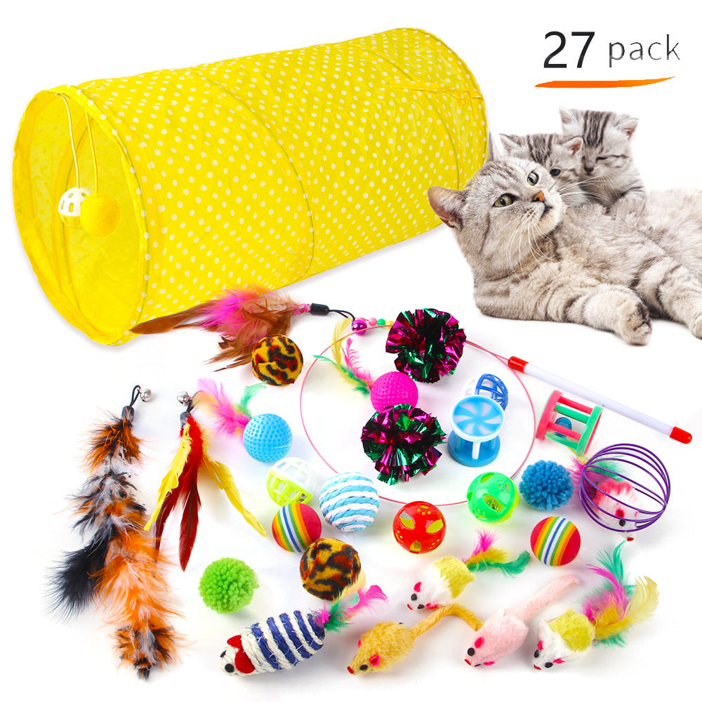 Cat Toys Mouse Shape Balls Foldable Cat Kitten Play Tunnel Chat Funny Cat Tent Mouse Supplies Simulation Fish Cat Accessories